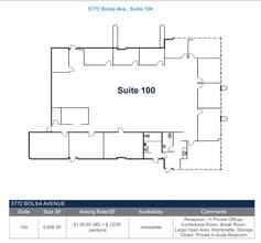 5762 Bolsa Ave, Huntington Beach, CA for lease Floor Plan- Image 1 of 1