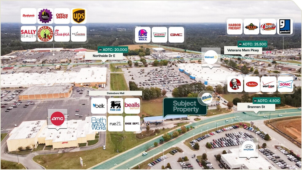 687 Brannen, Statesboro, GA for sale - Aerial - Image 3 of 3