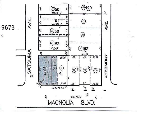 10843 Magnolia Blvd, North Hollywood, CA à louer Plan cadastral- Image 1 de 8