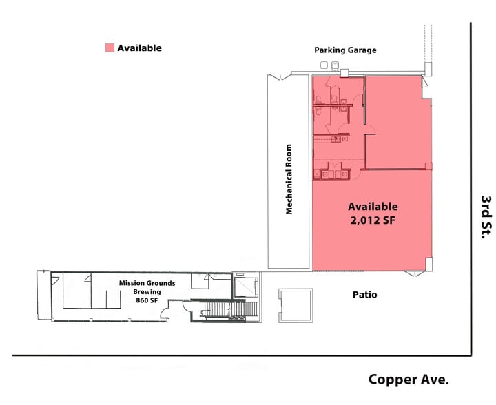 220 Copper Ave NW, Albuquerque, NM for lease - Site Plan - Image 2 of 13
