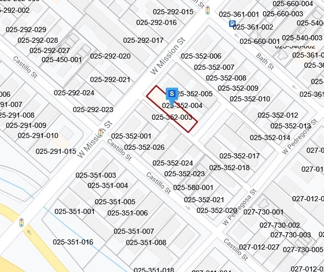 321 W Mission St, Santa Barbara, CA à vendre - Plan cadastral - Image 3 de 3