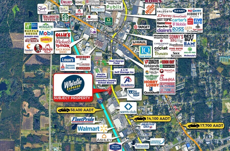 1510 Norman Dr, Valdosta, GA à vendre - Aérien - Image 3 de 3