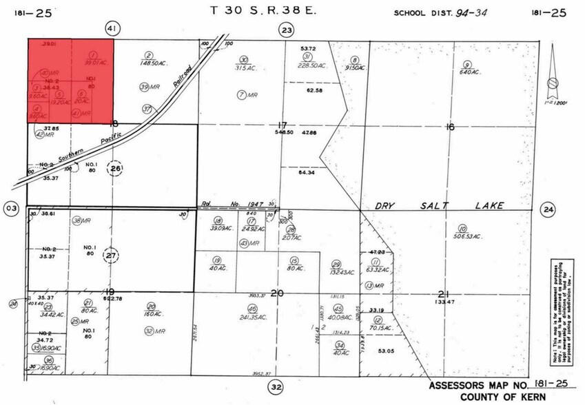 Unnamed Rd, Cantil, CA à vendre - Plan cadastral - Image 2 de 3