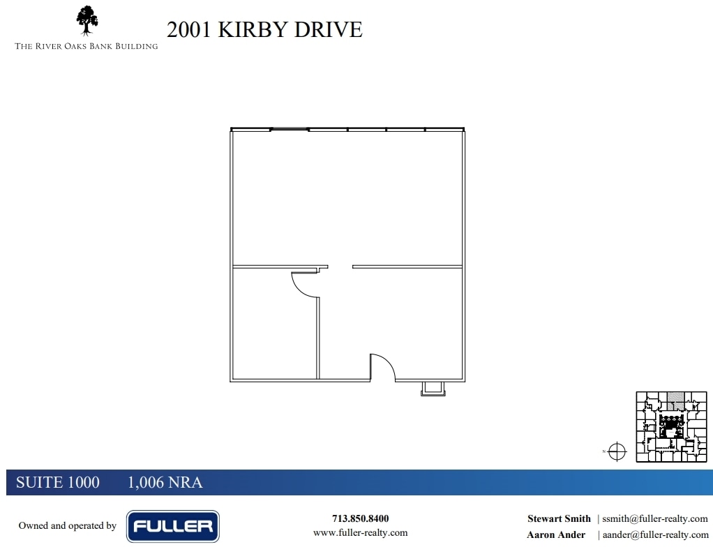 2001 Kirby Dr, Houston, TX à louer Plan d’étage- Image 1 de 1