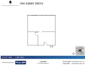 2001 Kirby Dr, Houston, TX à louer Plan d’étage- Image 1 de 1