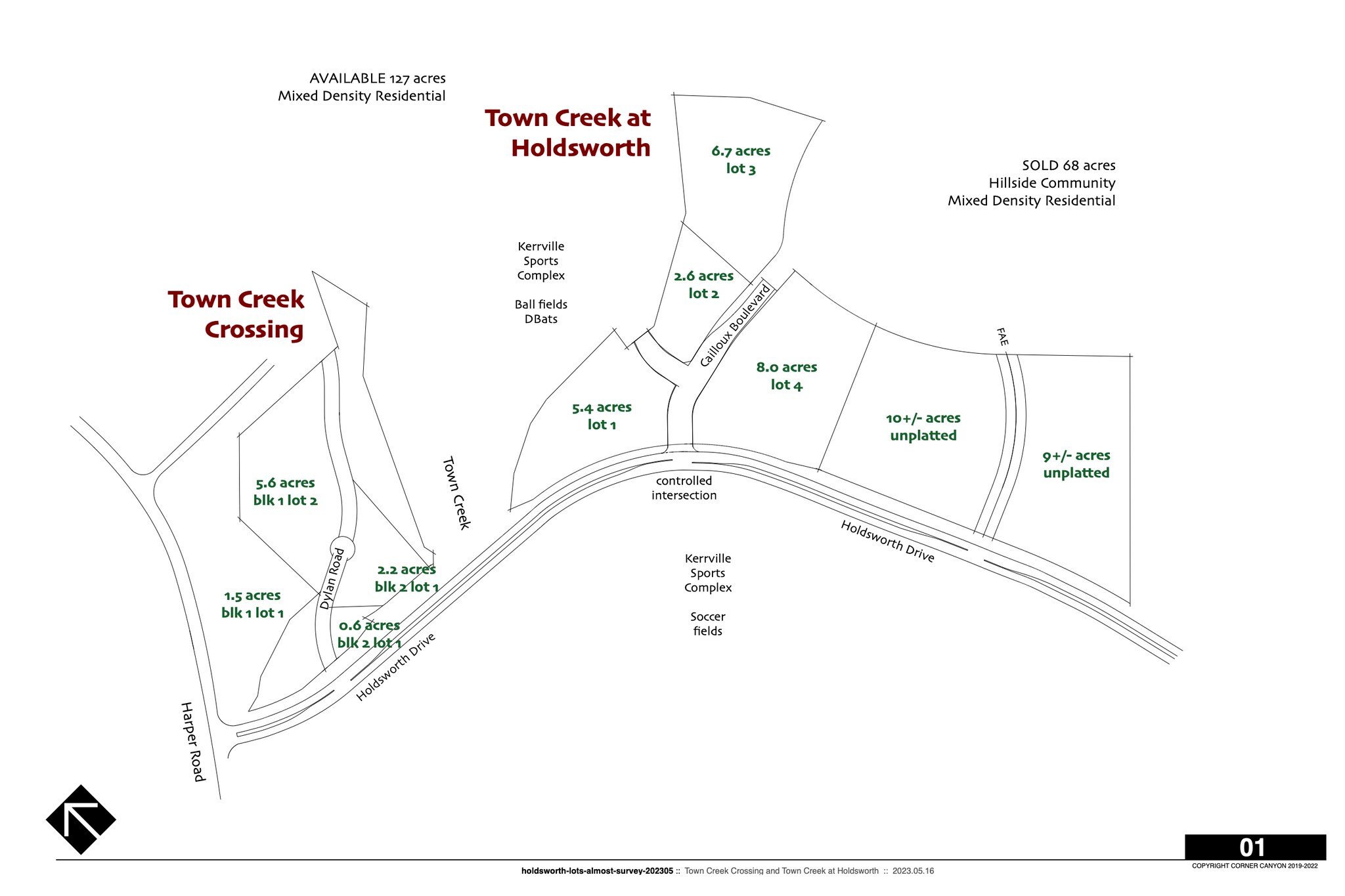 Holdsworth Rd, Kerrville, TX à vendre Plan cadastral- Image 1 de 2