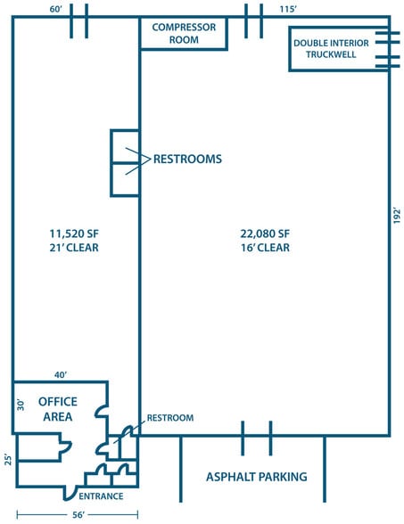 340-350 Hubbard St, Mount Clemens, MI à vendre - Plan d’étage - Image 2 de 3
