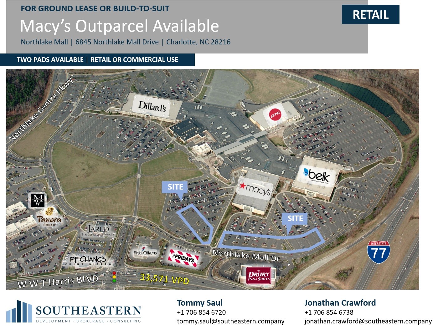 6845 Northlake Mall Dr, Charlotte, NC à louer Photo principale- Image 1 de 2