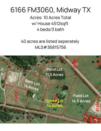 More details for 6166 Farm to Market Road 3060 Rd, Midway, TX - Land for Sale