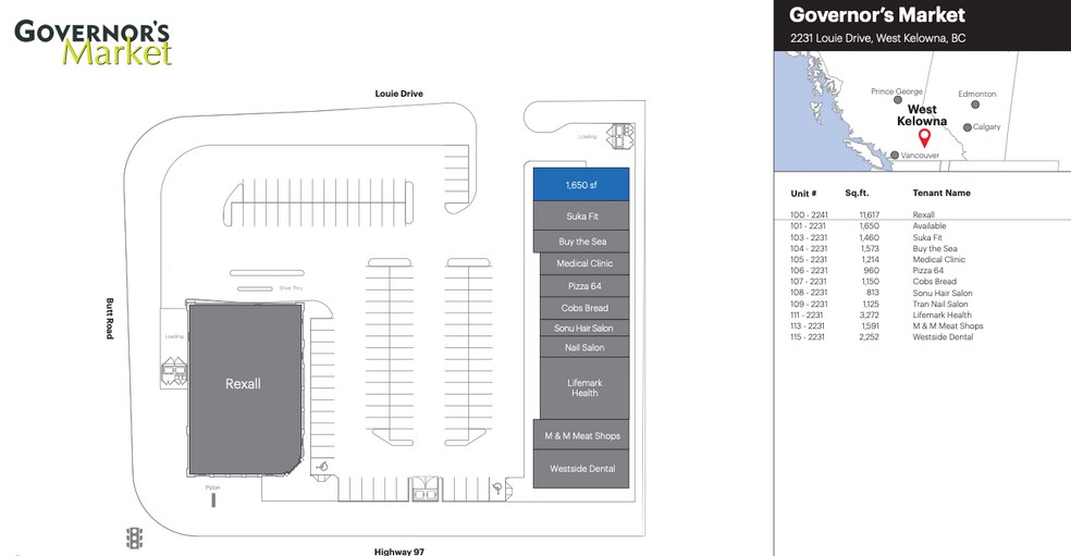 2231 Louie Dr, Westbank, BC for lease - Site Plan - Image 2 of 8