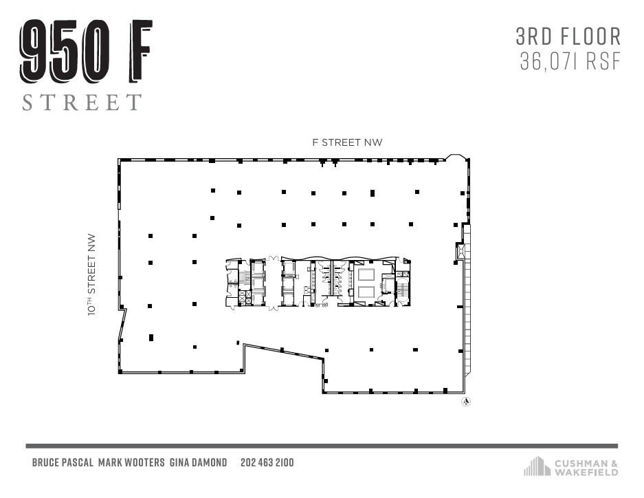 950 F St NW, Washington, DC à louer Plan d’étage- Image 1 de 1