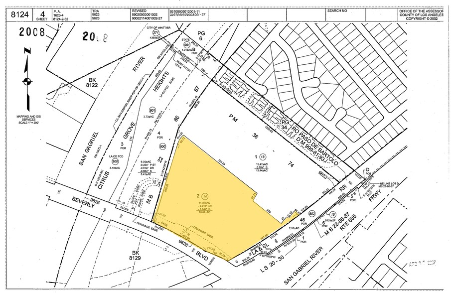 9935 Beverly Blvd, Pico Rivera, CA for lease - Plat Map - Image 3 of 8