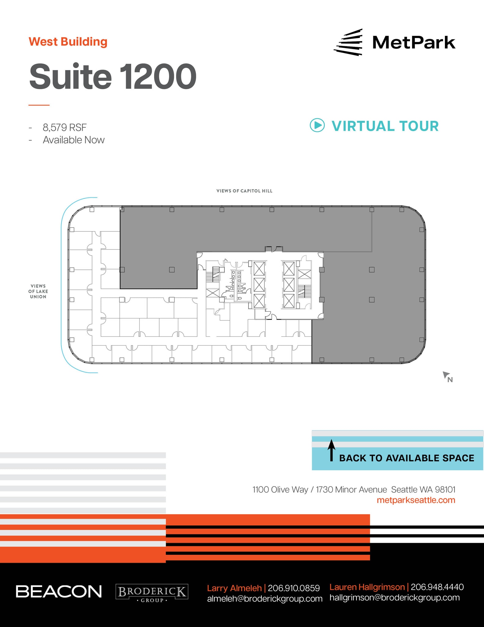 1100 Olive Way, Seattle, WA à louer Plan d’étage- Image 1 de 1
