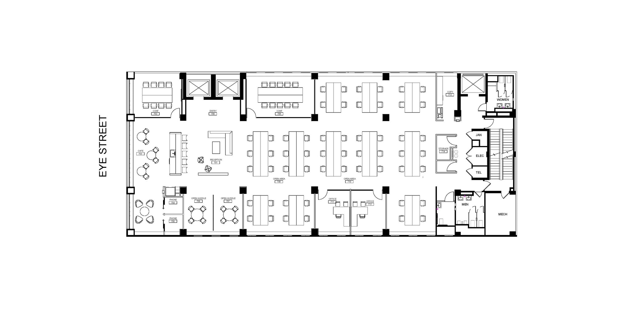 1720 I St NW, Washington, DC for lease Floor Plan- Image 1 of 5