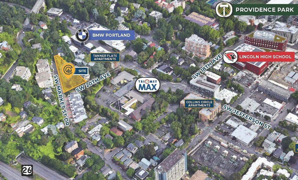 1475 SW 20th Ave, Portland, OR for sale - Aerial - Image 1 of 2