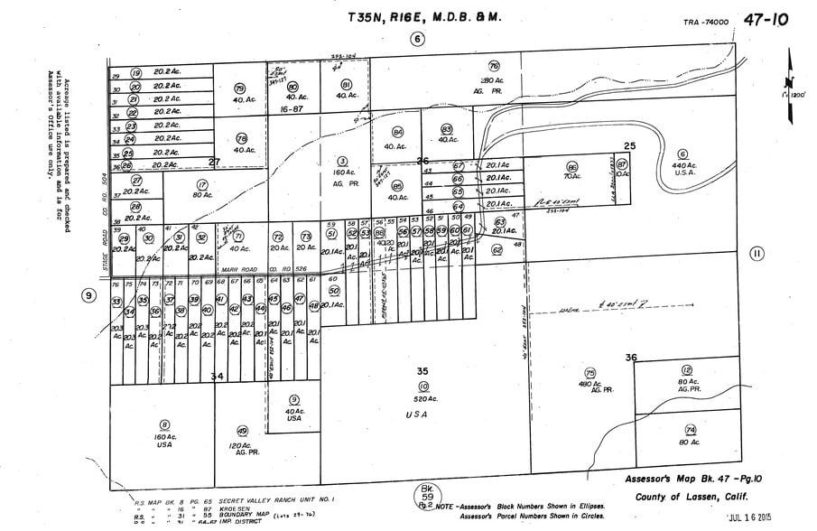 740900 Marr Rd, Ravendale, CA for sale - Plat Map - Image 2 of 2