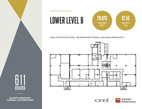 611 N Brand Blvd, Glendale, CA for lease Floor Plan- Image 1 of 1