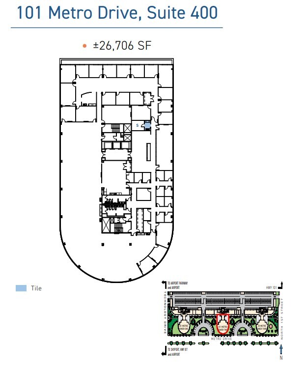 83-101 Metro Dr, San Jose, CA à louer Plan d’étage- Image 1 de 1