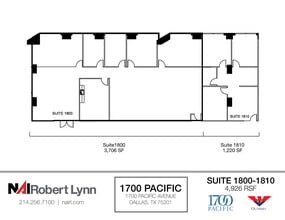 1700 Pacific Ave, Dallas, TX à louer Plan d’étage- Image 1 de 2
