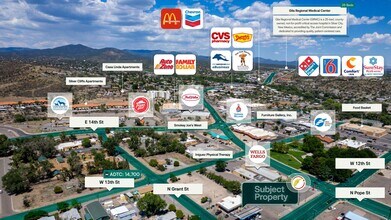 123 W 12th St, Silver City, NM - AERIAL map view