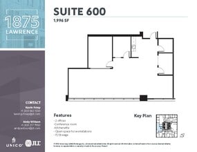 1875 Lawrence St, Denver, CO for lease Floor Plan- Image 1 of 1