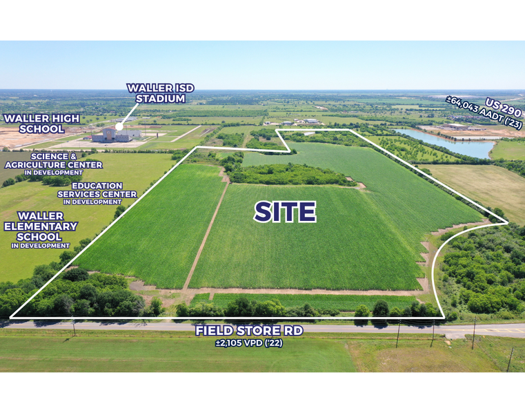 00 Field Store Rd, Waller, TX à vendre - Aérien - Image 2 de 4