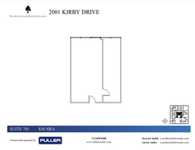 2001 Kirby Dr, Houston, TX à louer Plan d  tage- Image 1 de 1