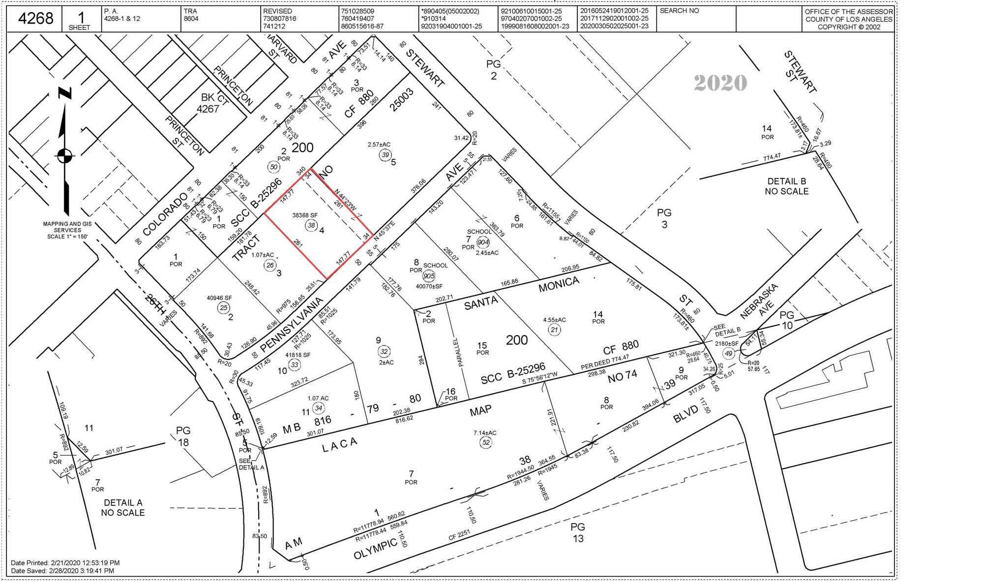 2701 Pennsylvania Ave, Santa Monica, CA for sale Plat Map- Image 1 of 1