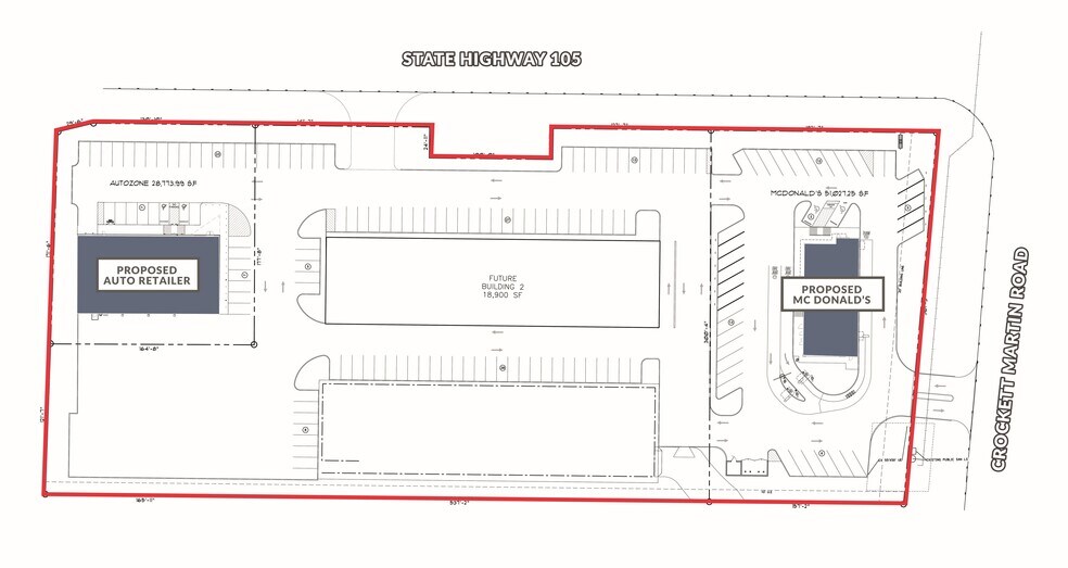 Highway 105 & Crockett Martin Rd, Conroe, TX for lease - Building Photo - Image 2 of 3