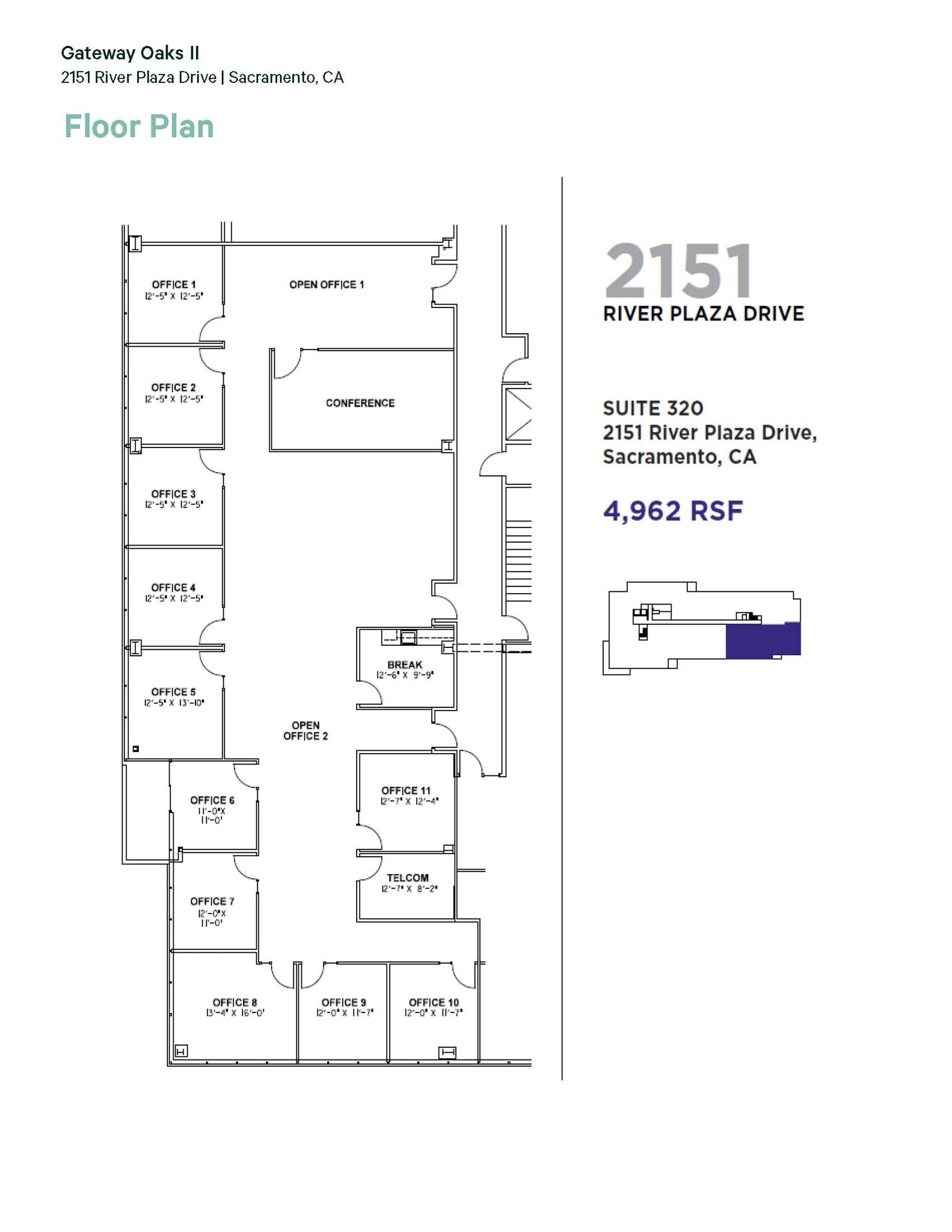 2151 River Plaza Dr, Sacramento, CA à louer Plan d’étage- Image 1 de 1