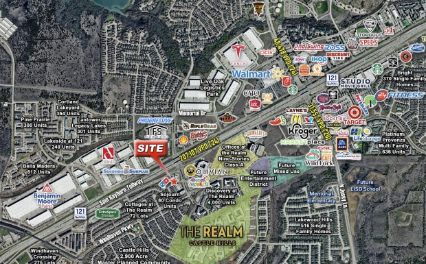 120 Castle Hills Drive, Lewisville, TX à vendre - Aérien - Image 2 de 3