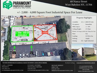 More details for 68 Nancy St, West Babylon, NY - Industrial for Lease