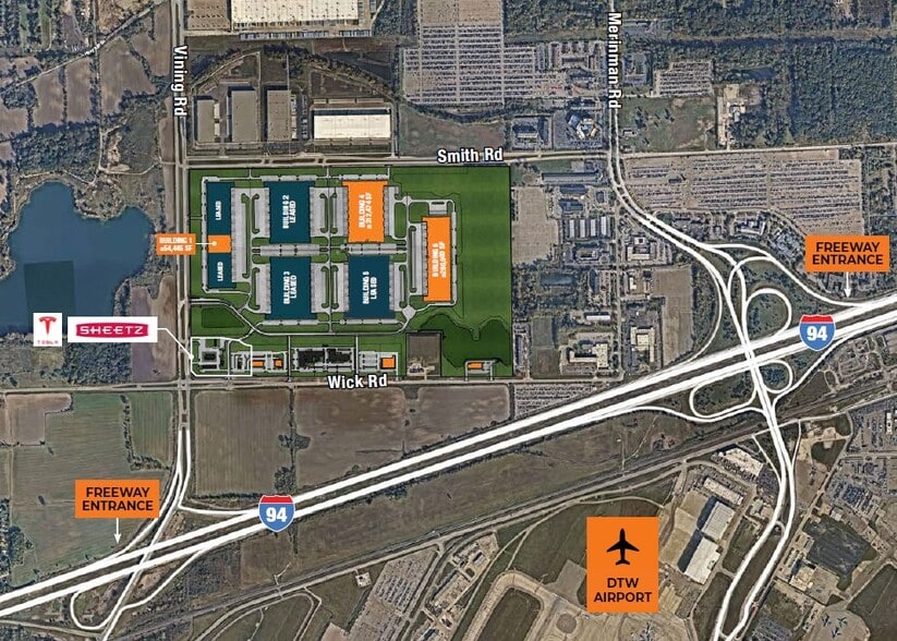 1 Vining Rd, Romulus, MI for lease - Site Plan - Image 1 of 8