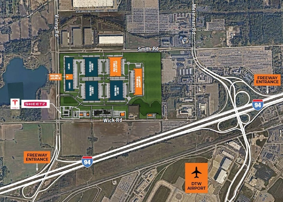 1 Vining Rd, Romulus, MI for lease Site Plan- Image 1 of 9