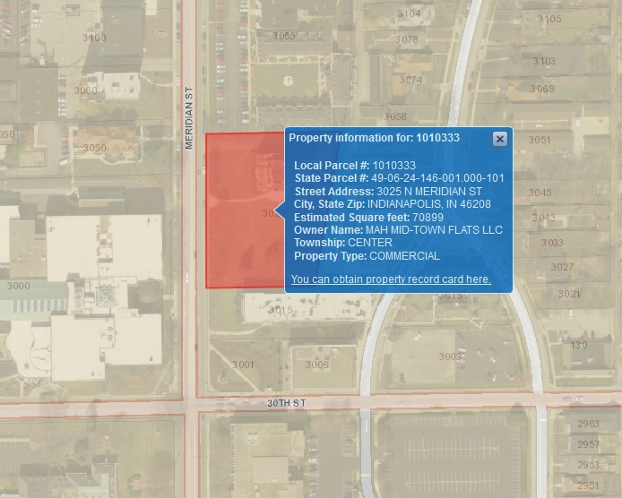 3025 N Meridian St, Indianapolis, IN à vendre - Plan cadastral - Image 3 de 15