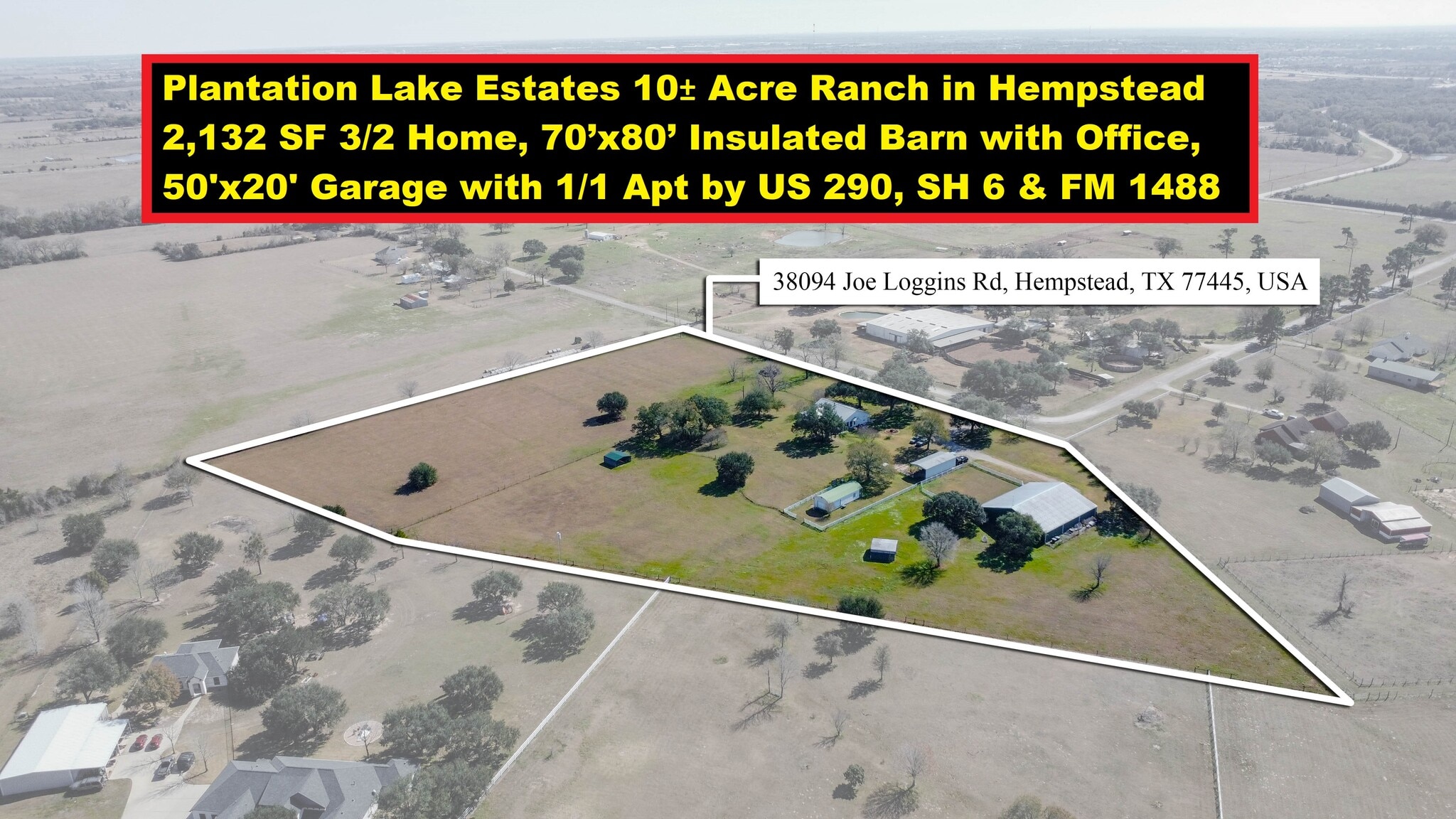 38094 Joe Loggins Rd, Hempstead, TX for sale Primary Photo- Image 1 of 47