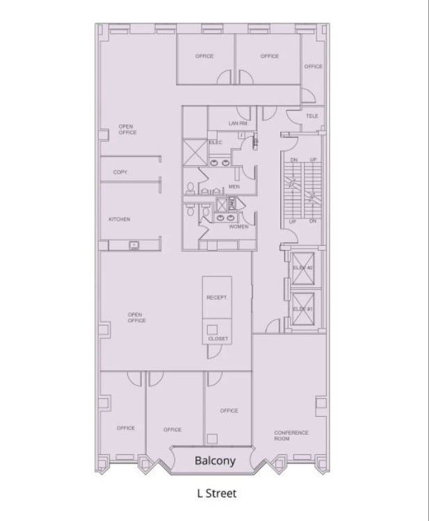 1819 L St NW, Washington, DC à louer Plan d’étage- Image 1 de 1