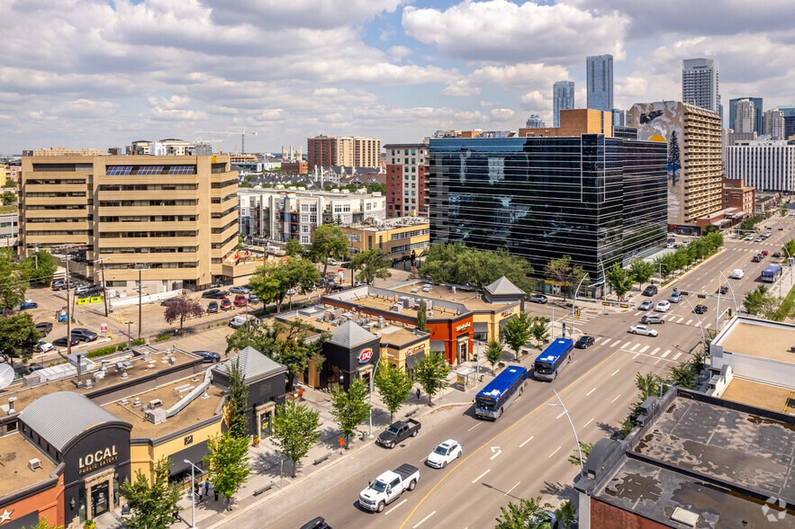 11204-11214 Jasper Av NW, Edmonton, AB for lease - Aerial - Image 2 of 2