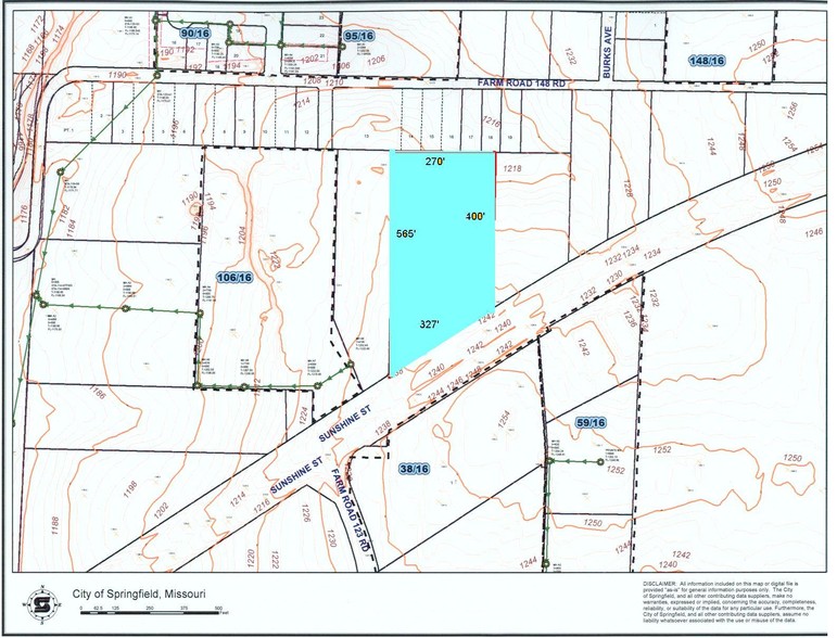 4035 W Sunshine St, Springfield, MO à vendre - Plan cadastral - Image 2 de 2