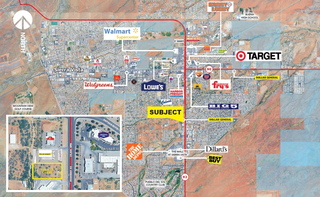 2 AC Hwy 92 Snyder, Sierra Vista, AZ for lease Aerial- Image 1 of 4