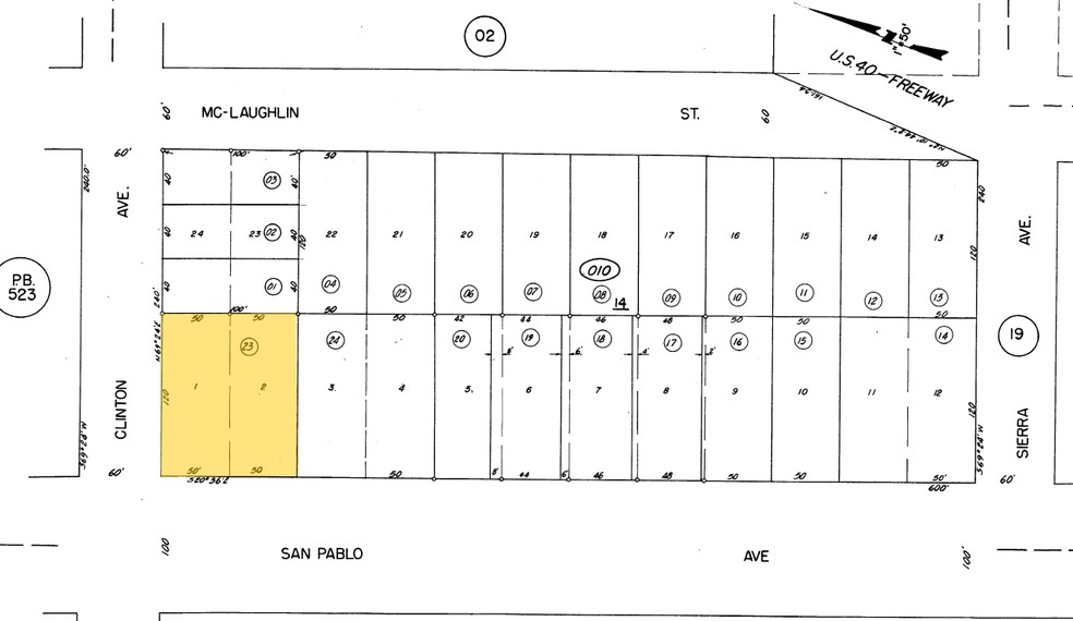 12488-12492 San Pablo Ave, Richmond, CA à vendre - Plan cadastral - Image 3 de 3