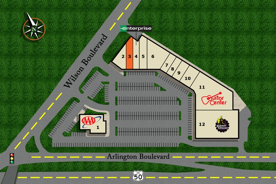 6270-6290 Arlington Blvd, Falls Church, VA for lease - Site Plan - Image 2 of 2