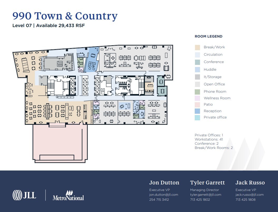 800 Town & Country Blvd, Houston, TX à louer Plan d’étage- Image 1 de 1