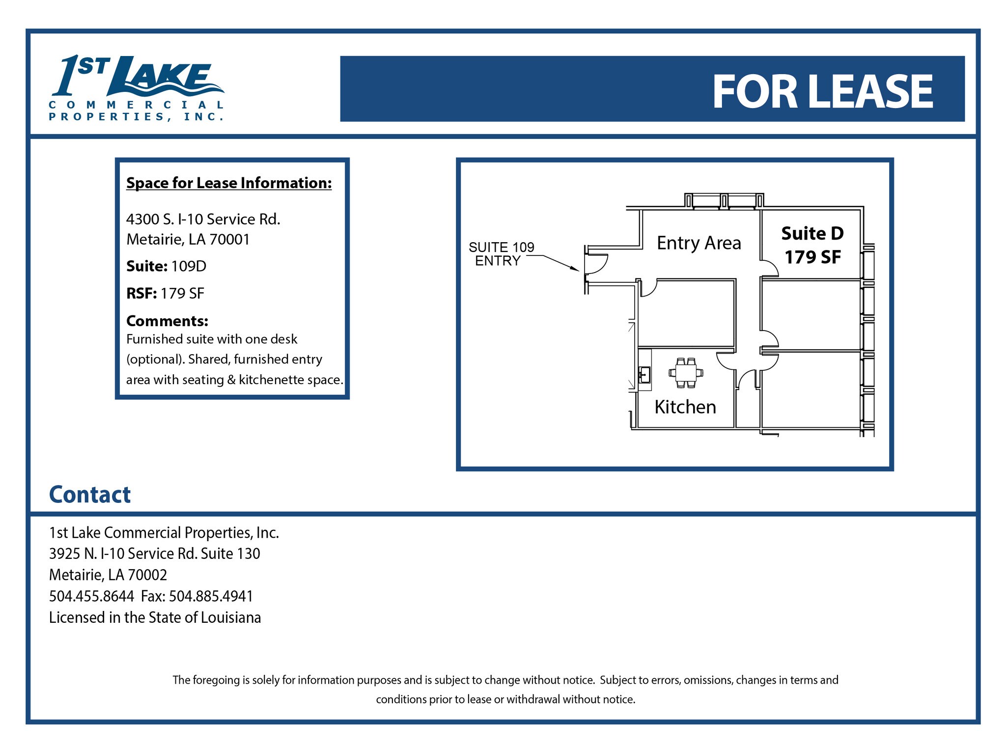 4300 S I-10 Service Rd, Metairie, LA à louer Plan d’étage- Image 1 de 1