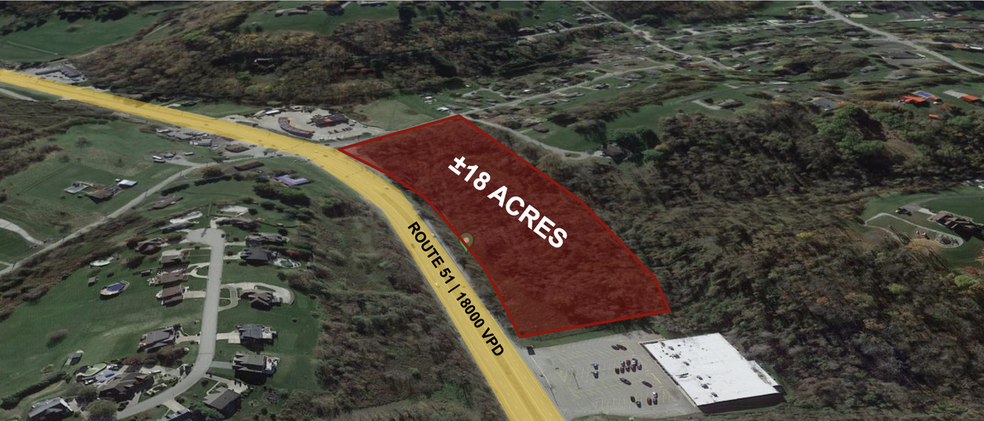 State Route 51, Belle Vernon, PA for lease - Aerial - Image 1 of 5