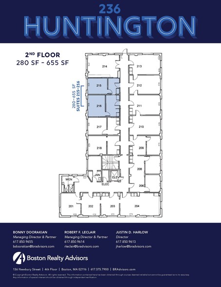 236 Huntington Ave, Boston, MA for lease - Floor Plan - Image 2 of 8