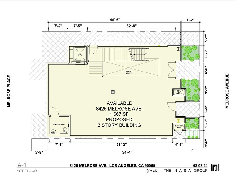 8425 Melrose Ave, West Hollywood, CA à louer - Plan d’étage - Image 2 de 4