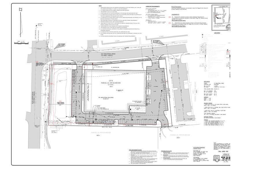 50 Kay Industrial Dr, Orion Township, MI for lease - Site Plan - Image 3 of 3