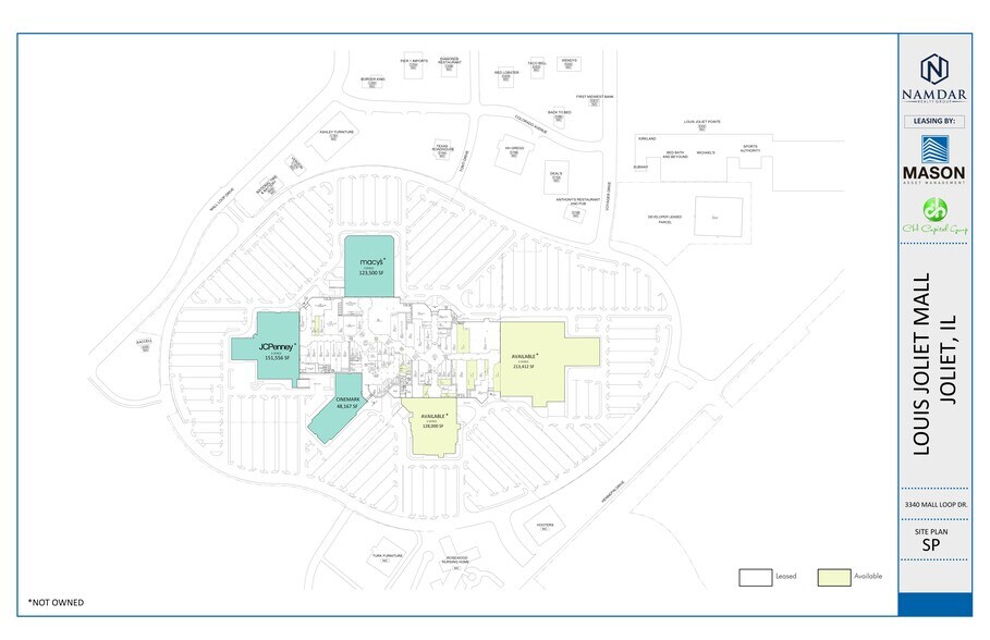3340 Mall Loop Dr, Joliet, IL à louer - Plan de site - Image 2 de 6