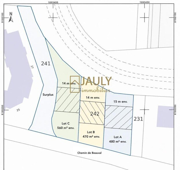 Chemin De Beauval, Meaux for sale - Site Plan - Image 3 of 5
